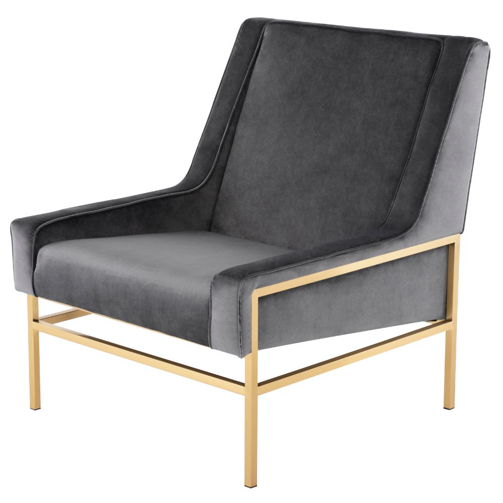 Nuevo HGTB581 THEODORE OCCASIONAL CHAIR in TARNISHED SILVER